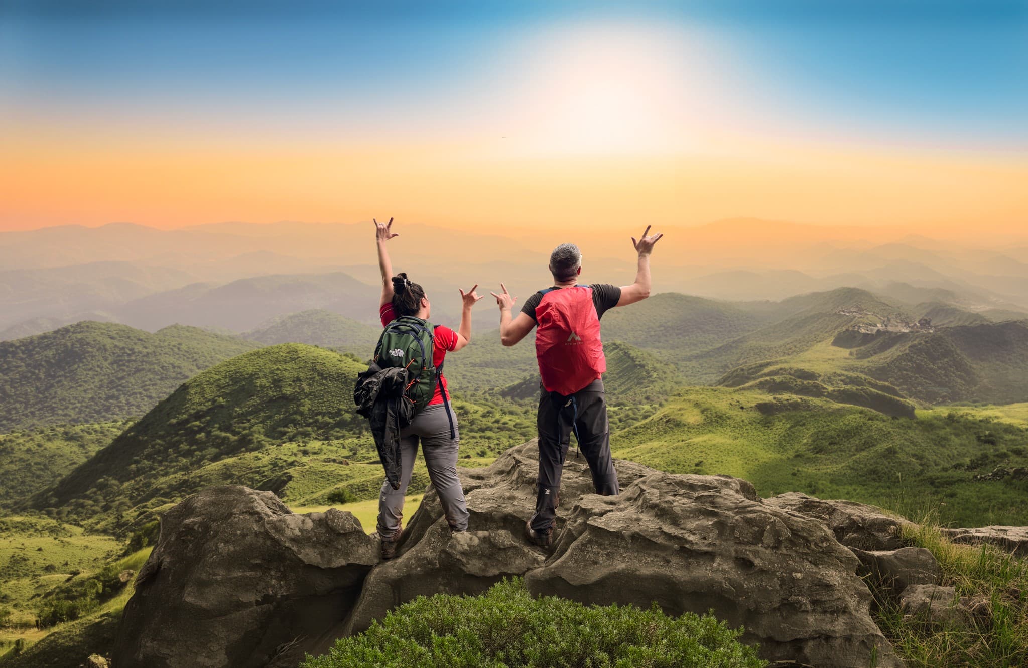 XPeaks team exploring outdoors
